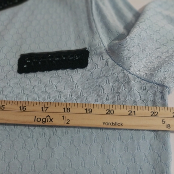 MING WANG Women's Blazer Suit Size XL Elegant with Blue Pattern Black Trim - Picture 9 of 12